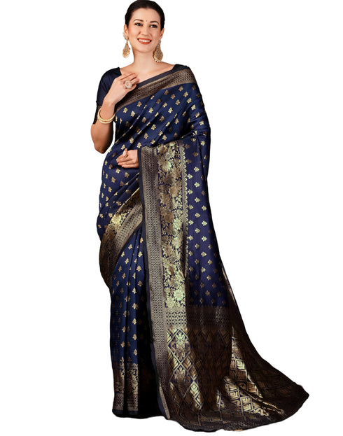 Vasthrlay Banarasi Unstitched Saree