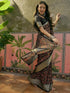 Vasthrlay Georgette Jacquard Unstitched Black Saree