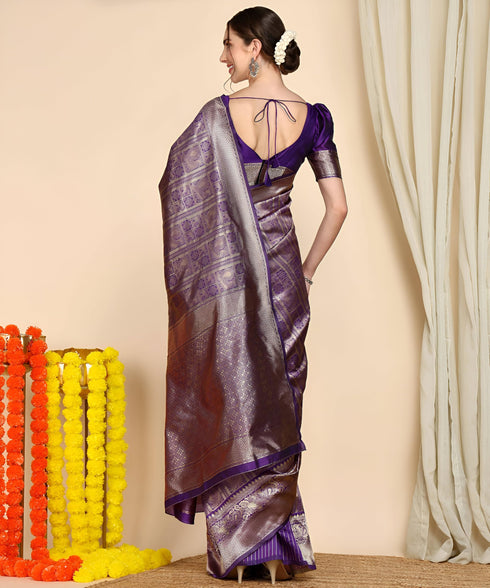 Vasthrlay Banarasi Unstitched Saree