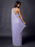 Vasthrlay Chiffon Siroski Unstitch Purple Ethnic Wear