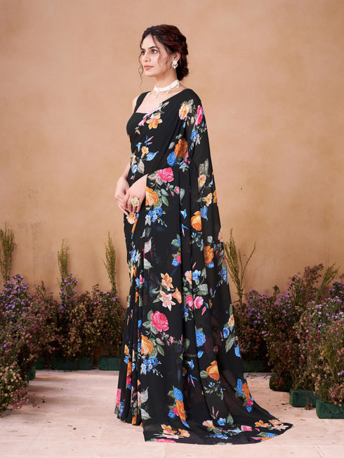 Vasthrlay Georgette Printed Saree
