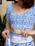 Vasthrlay Womens Printed Unstitched White Saree