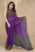 Vasthrlay Fashion Rhinestone Embellished Black Ethnic Wear