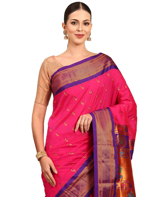 Vasthrlay Paithani Purple Saree