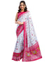 Vasthrlay Womens Printed Unstitched Wine Saree