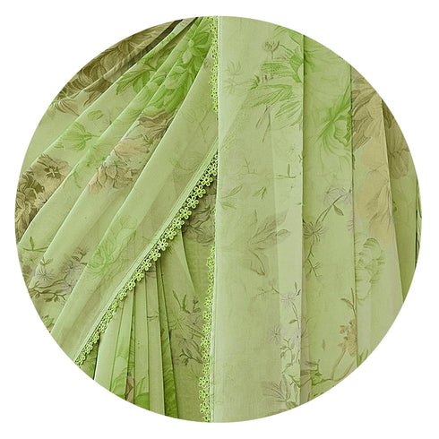 Vasthrlay Fashion Georgette Floral Printed Ethnic Wear