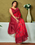Vasthrlay Chanderi Printed Unstitched Blue Saree