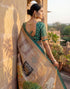 Vasthrlay Banglori Printed Unstitched Peach Saree
