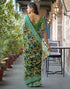 Vasthrlay Chiffon Blouse Maroon Saree