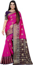 Vasthrlay Banarasi Blue Orange Ethnic Wear