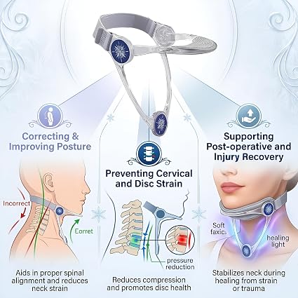 Alark Neck Stretcher Cervical Traction Device 360° Adjustable Neck Brace Support