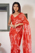 Vasthrlay Fashion Chiffon Georgette Coral Ethnic Wear