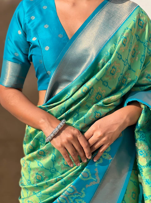 Vasthrlay Kanjivaram Patola Unstitched Ethnic Wear