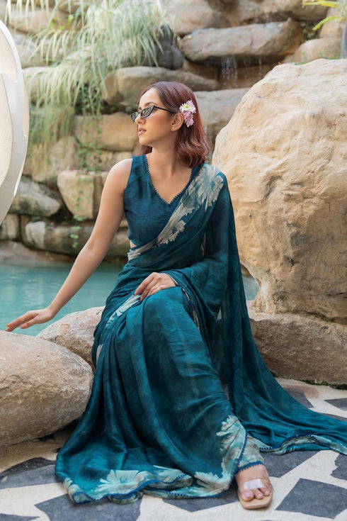 Vasthrlay Fashion Chiffon Printed Ethnic Wear