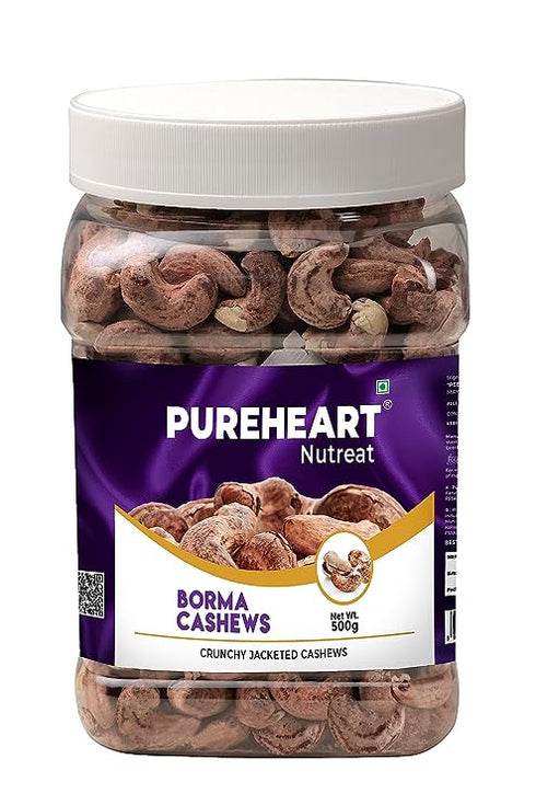 Pureheart Borma Cashews/Skin Unpeeled Cashews Natural Whole Cashews