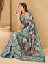 Vasthrlay Printed Jacquard Unstitched Dusty Pink Saree