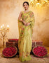 Vasthrlay Shimmer Printed Unstitched Beige Saree