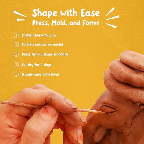 Meetakriti Clay 2 Piece Ganesha Diy Mould Kit