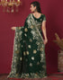 Vasthrlay Kanjivaram Banarasi Unstitched Red Saree