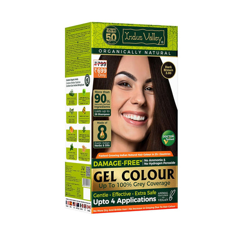 INDUS VALLEY Damage Free Natural Gel Hair Colour for Women 200ml