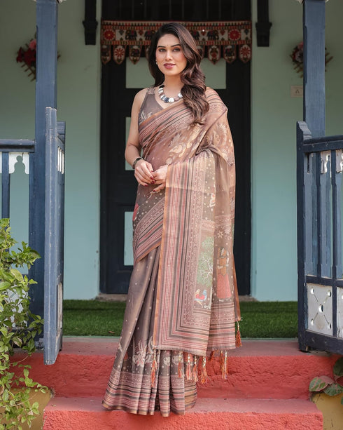 Vasthrlay Traditional Designer Off White Saree