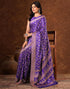 Vasthrlay Womens Printed Unstitched Brown Saree