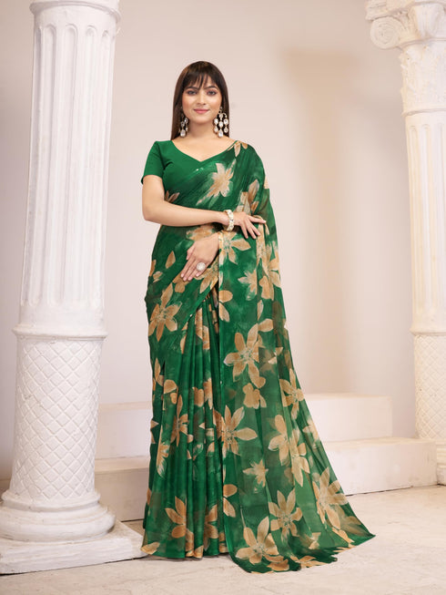 Vasthrlay Chiffon Floral Saree