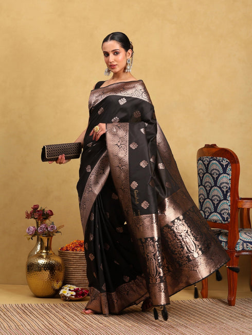 Vasthrlay Banarasi Unstitched Saree