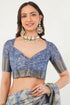 Vasthrlay Grey2 Polyester Saree With Unstitched Blouse Piece