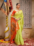 Vasthrlay Weaving Paithani Unstitched Maroon Saree