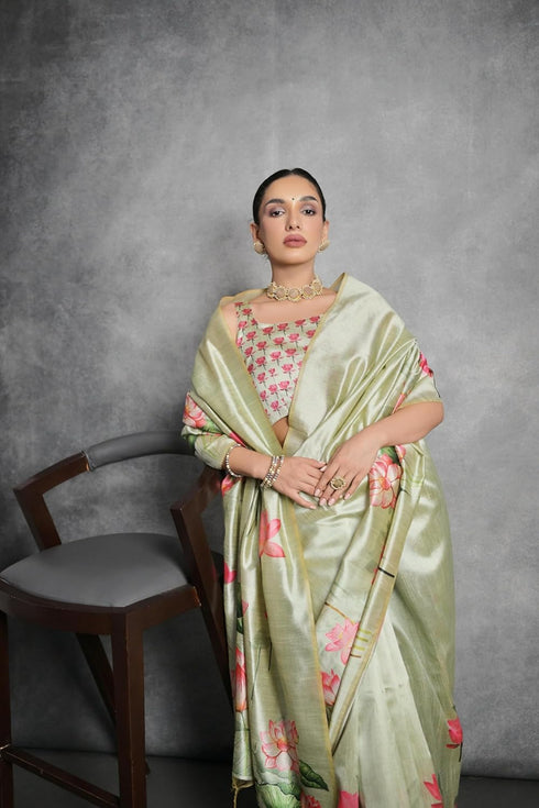 Vasthrlay Tussar Silk Saree