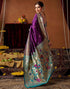 Vasthrlay Womens Paithani Unstitched Pink Saree