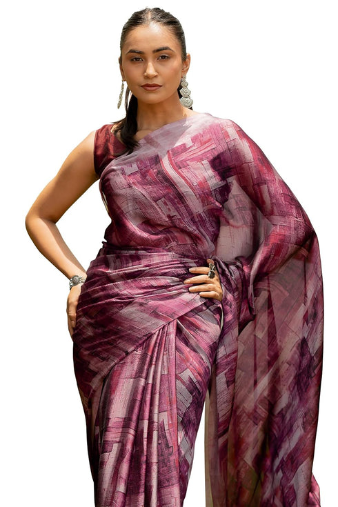 Vasthrlay Fashion Georgette Abstract Dusty Ethnic Wear