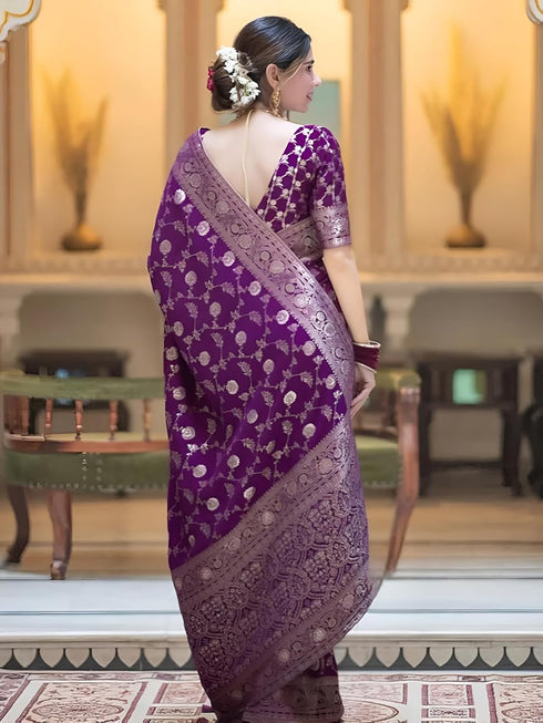 Vasthrlay Kanjivaram Banarasi Wedding Sari Az Ys Shayani Saree