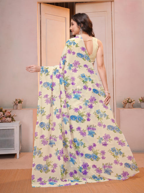 Vasthrlay Georgette Floral Saree