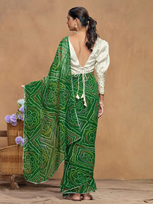 Vasthrlay Green Georgette Saree