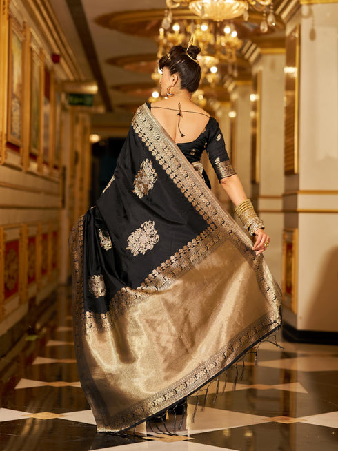 Vasthrlay Banarasi Unstitched Saree