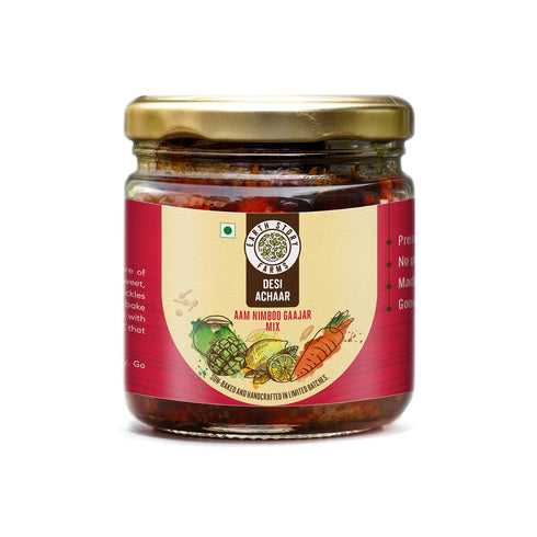 Earth Story Farms Desi Mixed Pickle Aam Nimboo Gajar Mix Mixed