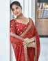 Vasthrlay Embroidery Georgette Unstitched Sky Blue Saree