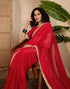 Vasthrlay Womens Unstitched Blouse Red Saree