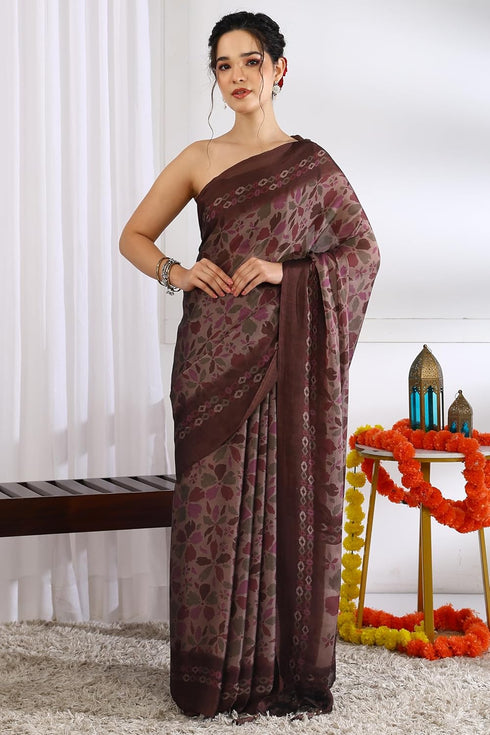 Vasthrlay Fashion Chiffon Printed Lightweight Ethnic Wear