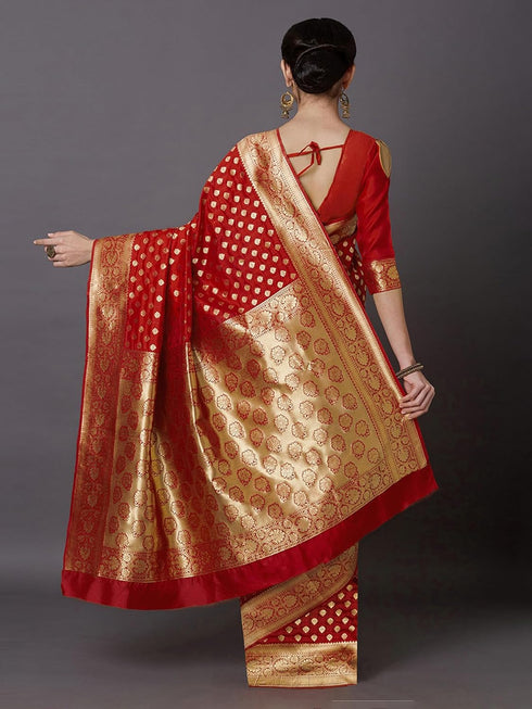 Vasthrlay Jacquard Unstitch Purple Ethnic Wear