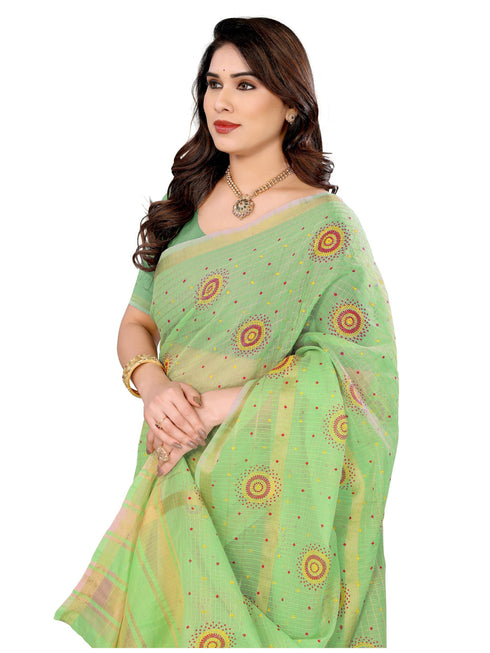 Vasthrlay Pink Unstitched Saree