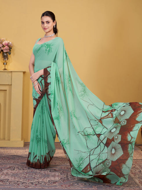 Vasthrlay Georgette Printed Saree