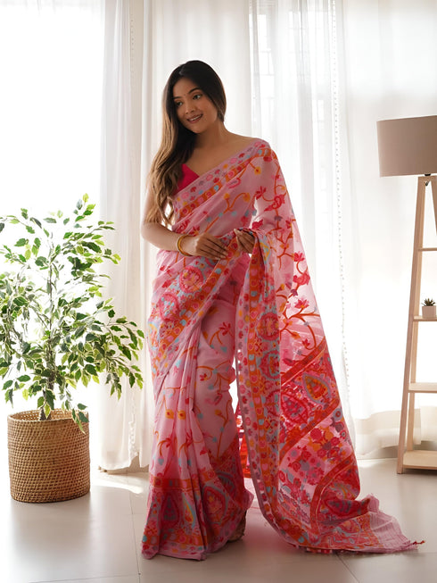 Vasthrlay Banarasi Unstitched Saree