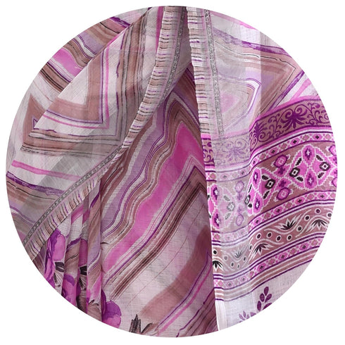 Vasthrlay Fashion Chevron Printed Ethnic Wear