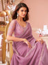 Vasthrlay Embroidery Unstitched Purple Ethnic Wear