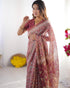 Vasthrlay Handloom Grey Green Traditional Saree