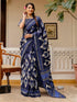 Vasthrlay Womens Printed Unstitched Red Saree