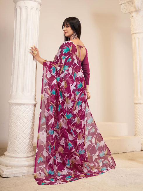 Vasthrlay Chiffon Floral Saree